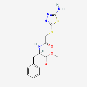 methyl N-{[(5-amino-1,3,4-thiadiazol-2-yl)sulfanyl]acetyl}phenylalaninate