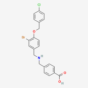 4-[({3-Bromo-4-[(4-chlorobenzyl)oxy]benzyl}amino)methyl]benzoic acid