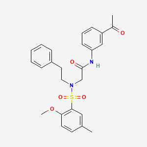 N-(3-acetylphenyl)-N~2~-[(2-methoxy-5-methylphenyl)sulfonyl]-N~2~-(2-phenylethyl)glycinamide