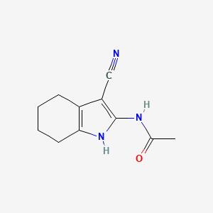 molecular formula C11H13N3O B12477880 N-(3-cyano-4,5,6,7-tetrahydro-1H-indol-2-yl)acetamide 