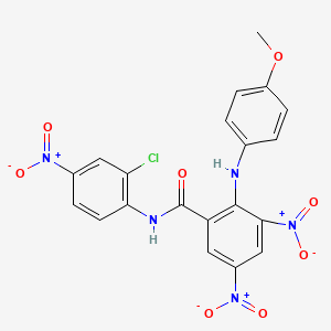 N-(2-chloro-4-nitrophenyl)-2-[(4-methoxyphenyl)amino]-3,5-dinitrobenzamide