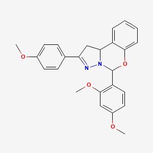 molecular formula C25H24N2O4 B12477915 5-(2,4-Dimethoxyphenyl)-2-(4-methoxyphenyl)-1,10b-dihydropyrazolo[1,5-c][1,3]benzoxazine 