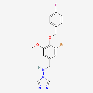 N-{3-bromo-4-[(4-fluorobenzyl)oxy]-5-methoxybenzyl}-4H-1,2,4-triazol-4-amine