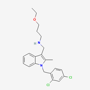 N-{[1-(2,4-dichlorobenzyl)-2-methyl-1H-indol-3-yl]methyl}-3-ethoxypropan-1-amine