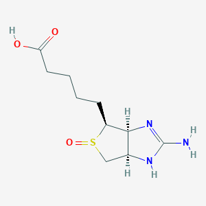 molecular formula C10H17N3O3S B12477970 5-[(3aS,4S,6aR)-2-imino-5-oxidohexahydro-1H-thieno[3,4-d]imidazol-4-yl]pentanoic acid 