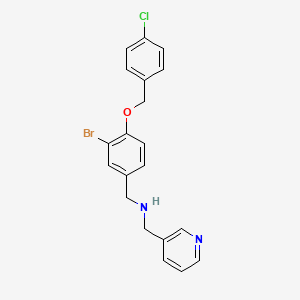 1-{3-bromo-4-[(4-chlorobenzyl)oxy]phenyl}-N-(pyridin-3-ylmethyl)methanamine