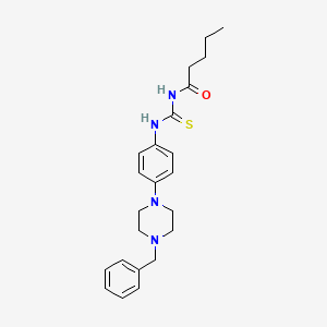 N-{[4-(4-benzylpiperazin-1-yl)phenyl]carbamothioyl}pentanamide