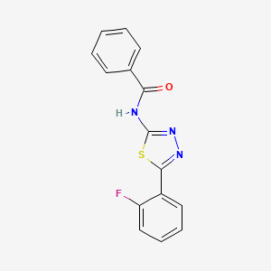 N-[5-(2-fluorophenyl)-1,3,4-thiadiazol-2-yl]benzamide