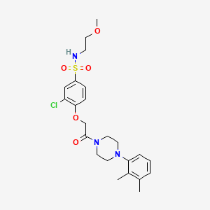 3-chloro-4-{2-[4-(2,3-dimethylphenyl)piperazin-1-yl]-2-oxoethoxy}-N-(2-methoxyethyl)benzenesulfonamide