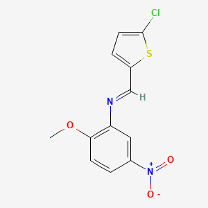 N-[(E)-(5-chlorothiophen-2-yl)methylidene]-2-methoxy-5-nitroaniline