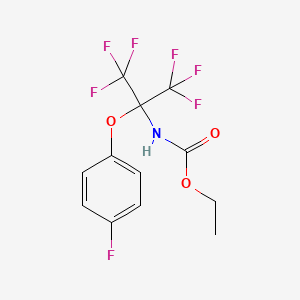 ethyl N-[1,1,1,3,3,3-hexafluoro-2-(4-fluorophenoxy)propan-2-yl]carbamate