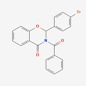 molecular formula C21H14BrNO3 B12478021 3-benzoyl-2-(4-bromophenyl)-2H-1,3-benzoxazin-4-one 