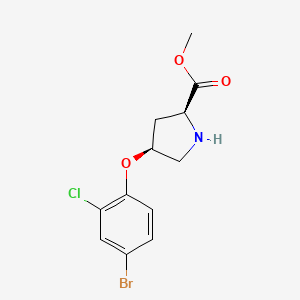 Methyl (2S,4S)-4-(4-bromo-2-chlorophenoxy)-2-pyrrolidinecarboxylate