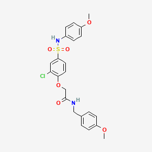 2-{2-chloro-4-[(4-methoxyphenyl)sulfamoyl]phenoxy}-N-(4-methoxybenzyl)acetamide