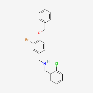 {[4-(Benzyloxy)-3-bromophenyl]methyl}[(2-chlorophenyl)methyl]amine