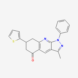 3-methyl-1-phenyl-7-(thiophen-2-yl)-1,6,7,8-tetrahydro-5H-pyrazolo[3,4-b]quinolin-5-one