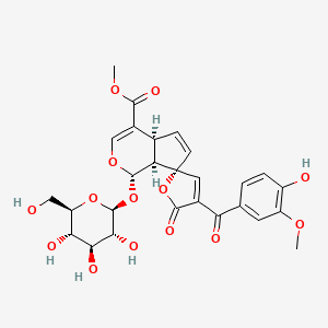 molecular formula C27H28O14 B1247809 脱甲氧基园艺苷 