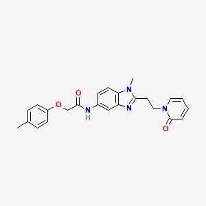 N-{1-methyl-2-[2-(2-oxopyridin-1(2H)-yl)ethyl]-1H-benzimidazol-5-yl}-2-(4-methylphenoxy)acetamide