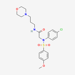 N~2~-(4-chlorophenyl)-N~2~-[(4-methoxyphenyl)sulfonyl]-N-[3-(morpholin-4-yl)propyl]glycinamide