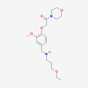 2-(4-{[(3-Ethoxypropyl)amino]methyl}-2-methoxyphenoxy)-1-(morpholin-4-yl)ethanone