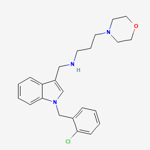 N-{[1-(2-chlorobenzyl)-1H-indol-3-yl]methyl}-N-[3-(4-morpholinyl)propyl]amine