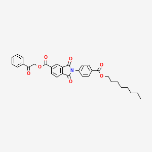 2-oxo-2-phenylethyl 2-{4-[(octyloxy)carbonyl]phenyl}-1,3-dioxo-2,3-dihydro-1H-isoindole-5-carboxylate