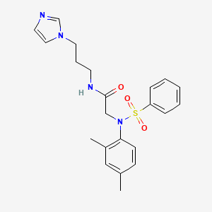 N~2~-(2,4-dimethylphenyl)-N-[3-(1H-imidazol-1-yl)propyl]-N~2~-(phenylsulfonyl)glycinamide