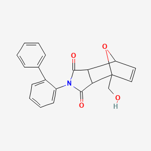 molecular formula C21H17NO4 B12478203 2-(biphenyl-2-yl)-4-(hydroxymethyl)-3a,4,7,7a-tetrahydro-1H-4,7-epoxyisoindole-1,3(2H)-dione 