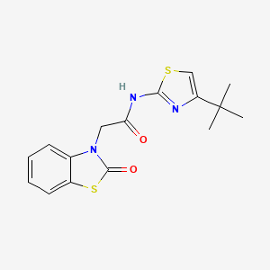 N-(4-tert-butyl-1,3-thiazol-2-yl)-2-(2-oxo-1,3-benzothiazol-3-yl)acetamide