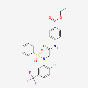 ethyl 4-({N-[2-chloro-5-(trifluoromethyl)phenyl]-N-(phenylsulfonyl)glycyl}amino)benzoate