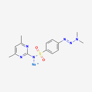 Sodium N-{4-[(1E)-3,3-dimethyltriaz-1-EN-1-YL]benzenesulfonyl}-4,6-dimethylpyrimidin-2-aminide