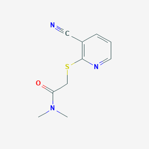 molecular formula C10H11N3OS B12478242 2-[(3-Cyanopyridin-2-YL)sulfanyl]-N,N-dimethylacetamide 