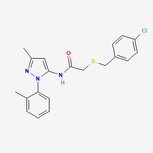 2-[(4-chlorobenzyl)sulfanyl]-N-[3-methyl-1-(2-methylphenyl)-1H-pyrazol-5-yl]acetamide