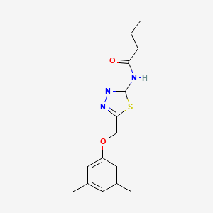 N-{5-[(3,5-dimethylphenoxy)methyl]-1,3,4-thiadiazol-2-yl}butanamide