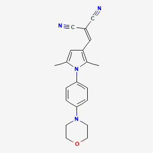 ({2,5-dimethyl-1-[4-(morpholin-4-yl)phenyl]-1H-pyrrol-3-yl}methylidene)propanedinitrile