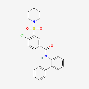 N-(biphenyl-2-yl)-4-chloro-3-(piperidin-1-ylsulfonyl)benzamide