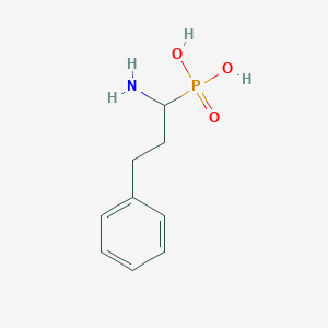 molecular formula C9H14NO3P B1247826 Phosphonic acid, (1-amino-3-phenylpropyl)- CAS No. 89537-16-6