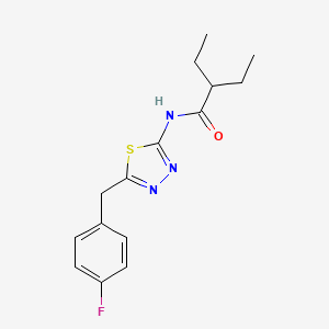 2-ethyl-N-[5-(4-fluorobenzyl)-1,3,4-thiadiazol-2-yl]butanamide