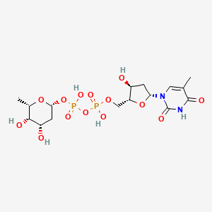 molecular formula C16H26N2O14P2 B1247829 dTDP-2-脱氧-β-L-岩藻糖 