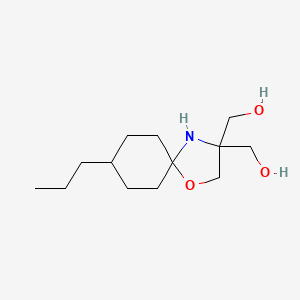 molecular formula C13H25NO3 B12478299 [3-(Hydroxymethyl)-8-propyl-1-oxa-4-azaspiro[4.5]decan-3-yl]methanol 