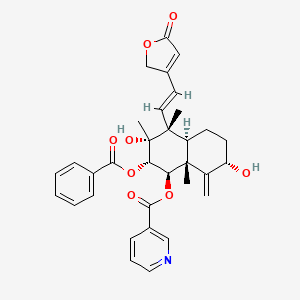 molecular formula C33H35NO8 B1247833 Scutebarbatine D 