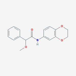 molecular formula C17H17NO4 B12478351 N-(2,3-dihydro-1,4-benzodioxin-6-yl)-2-methoxy-2-phenylacetamide 