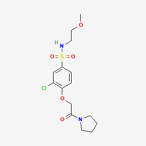 3-chloro-N-(2-methoxyethyl)-4-[2-oxo-2-(pyrrolidin-1-yl)ethoxy]benzenesulfonamide