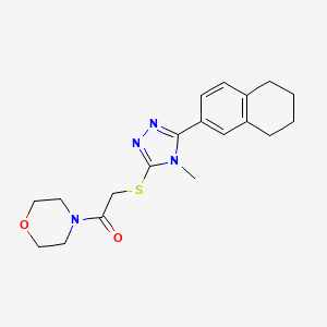 2-{[4-methyl-5-(5,6,7,8-tetrahydronaphthalen-2-yl)-4H-1,2,4-triazol-3-yl]sulfanyl}-1-(morpholin-4-yl)ethanone