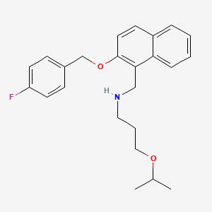 N-({2-[(4-fluorobenzyl)oxy]naphthalen-1-yl}methyl)-3-(propan-2-yloxy)propan-1-amine