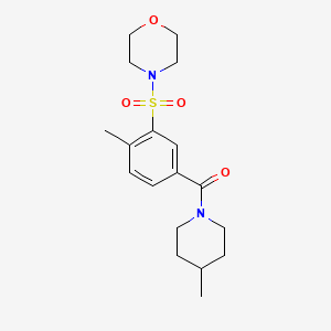 [4-Methyl-3-(morpholin-4-ylsulfonyl)phenyl](4-methylpiperidin-1-yl)methanone