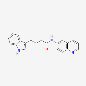 molecular formula C21H19N3O B12478420 4-(1H-indol-3-yl)-N-(quinolin-6-yl)butanamide 