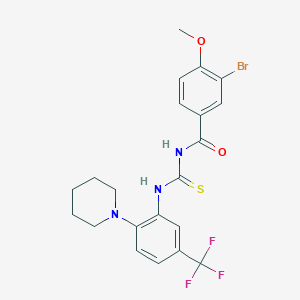 3-bromo-4-methoxy-N-{[2-(piperidin-1-yl)-5-(trifluoromethyl)phenyl]carbamothioyl}benzamide