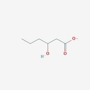 molecular formula C6H11O3- B1247844 3-羟基己酸 