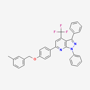 6-{4-[(3-methylbenzyl)oxy]phenyl}-1,3-diphenyl-4-(trifluoromethyl)-1H-pyrazolo[3,4-b]pyridine